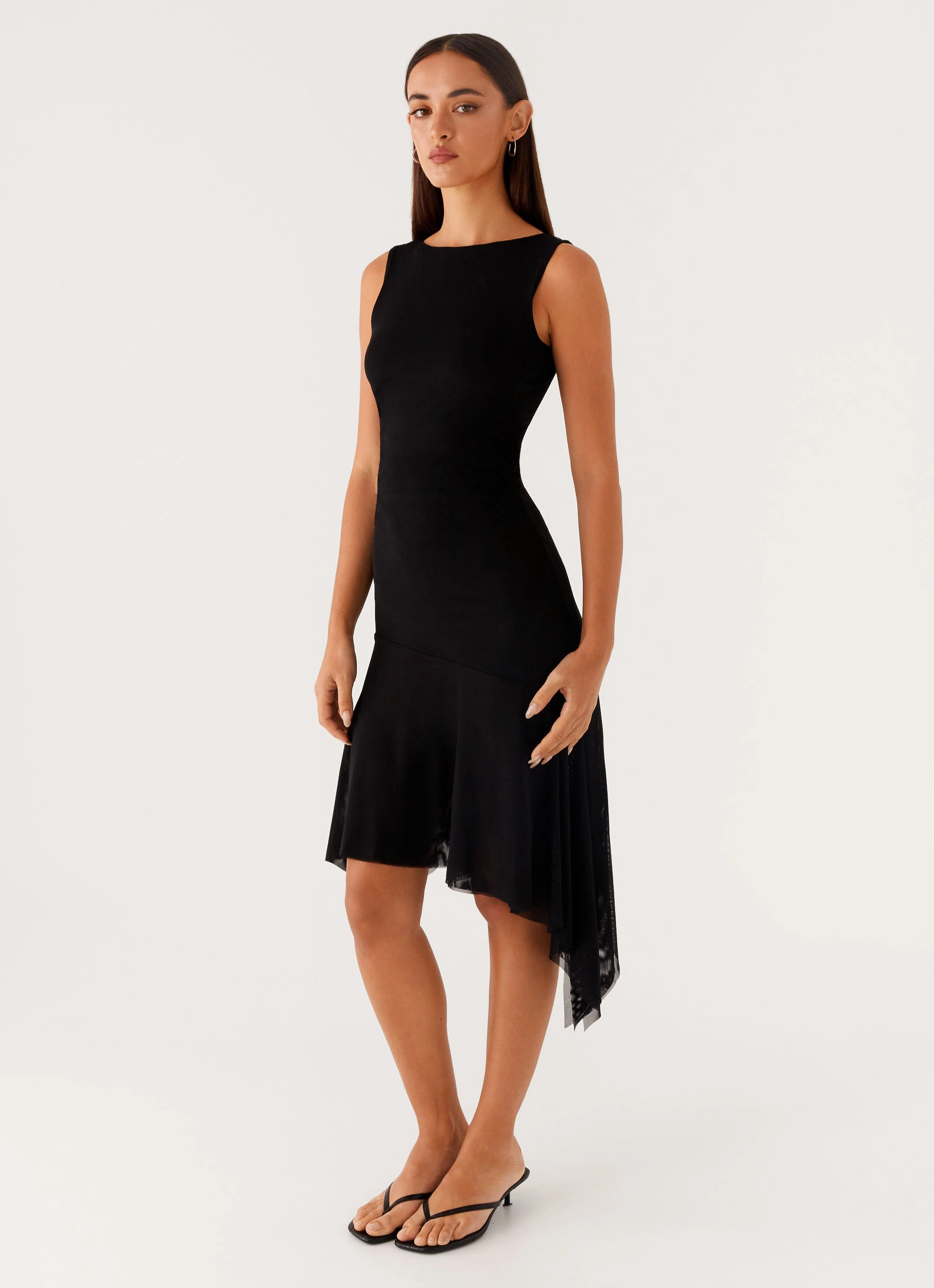 Winona Midi Dress - Black Sun-Protective Event Safe
