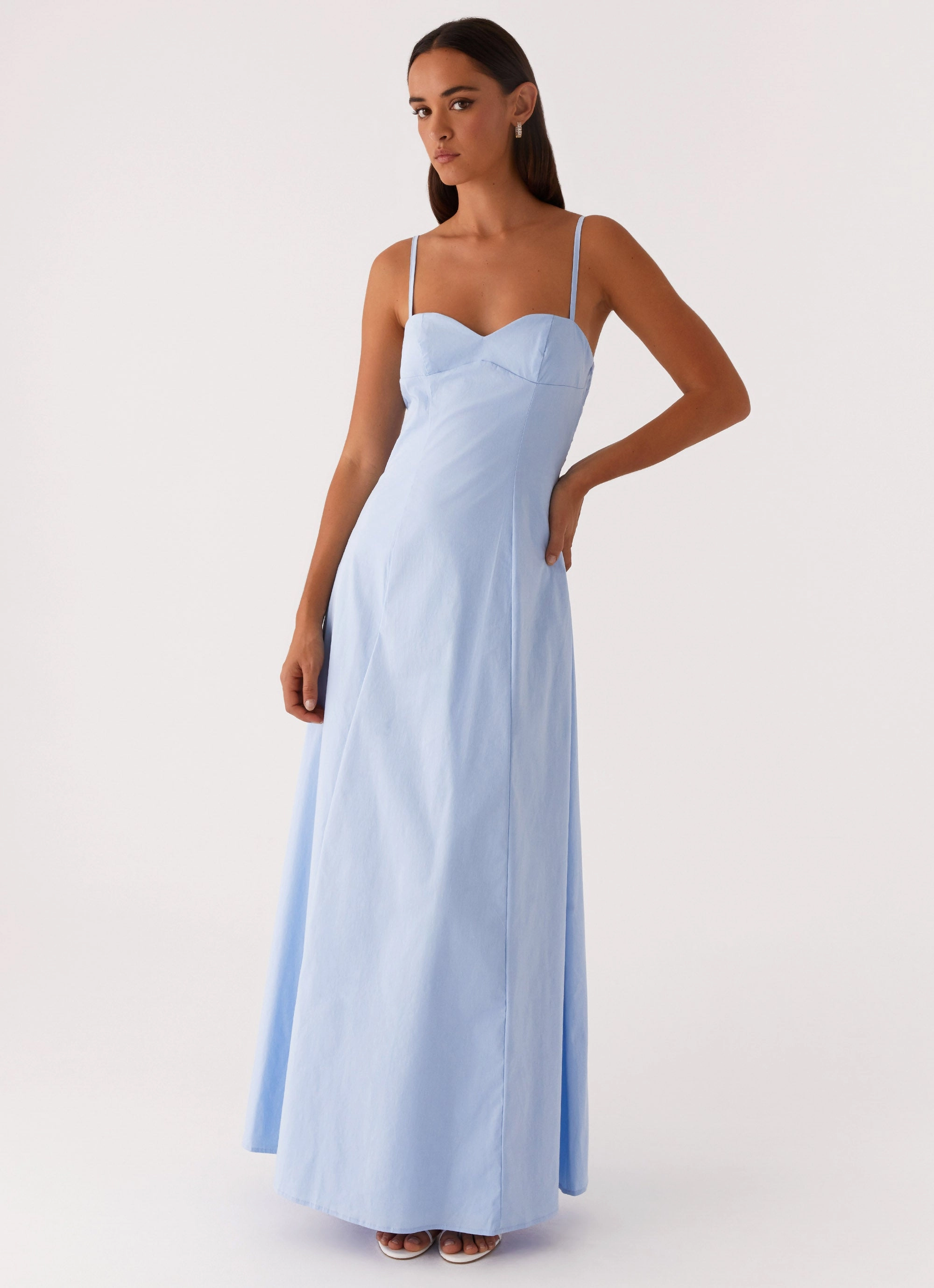 Neutral Feel Gentle Fit Clear As Day Maxi Dress - Blue
