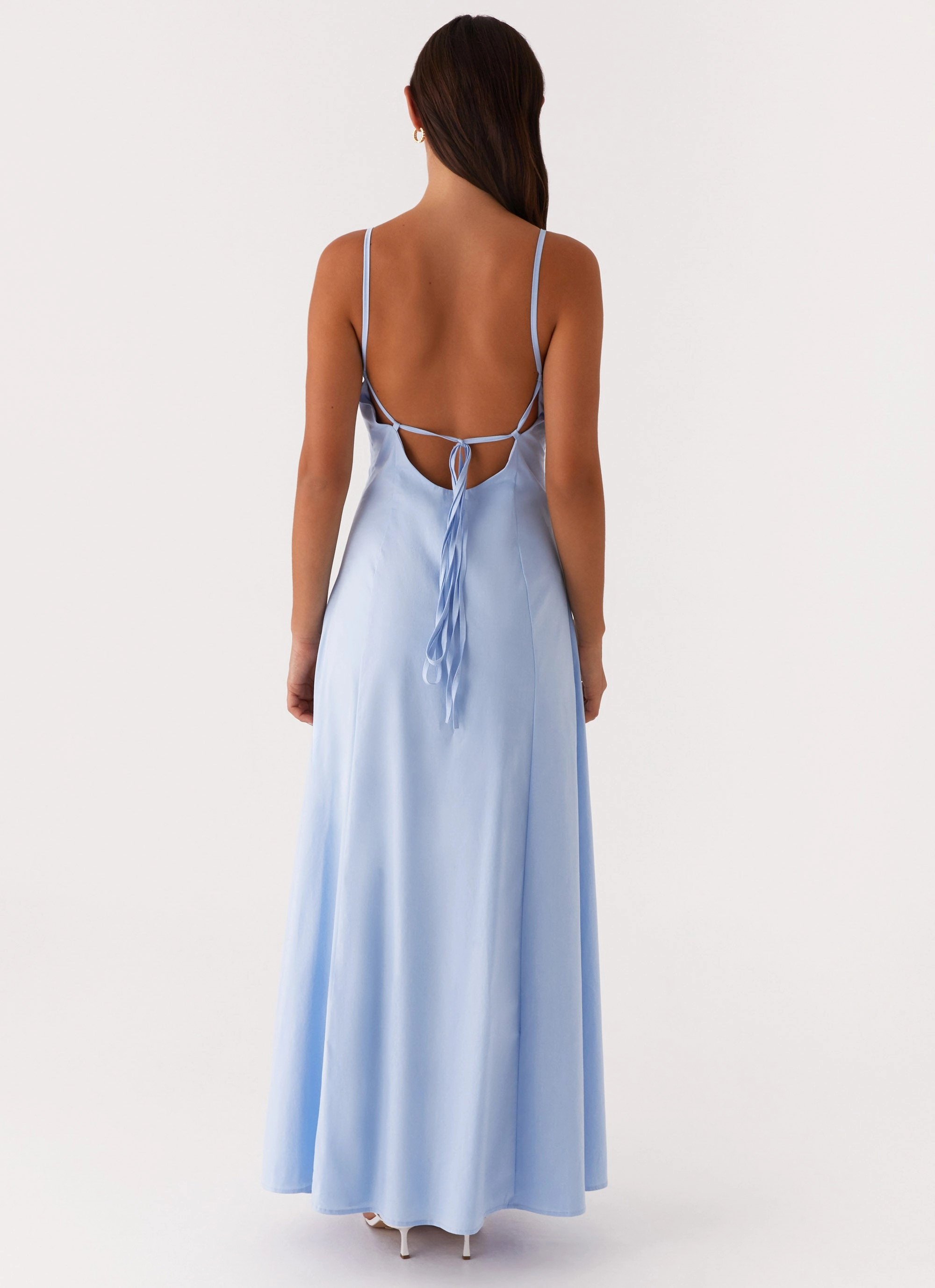 Clear As Day Maxi Dress - Blue Easy Going Elegant Detail