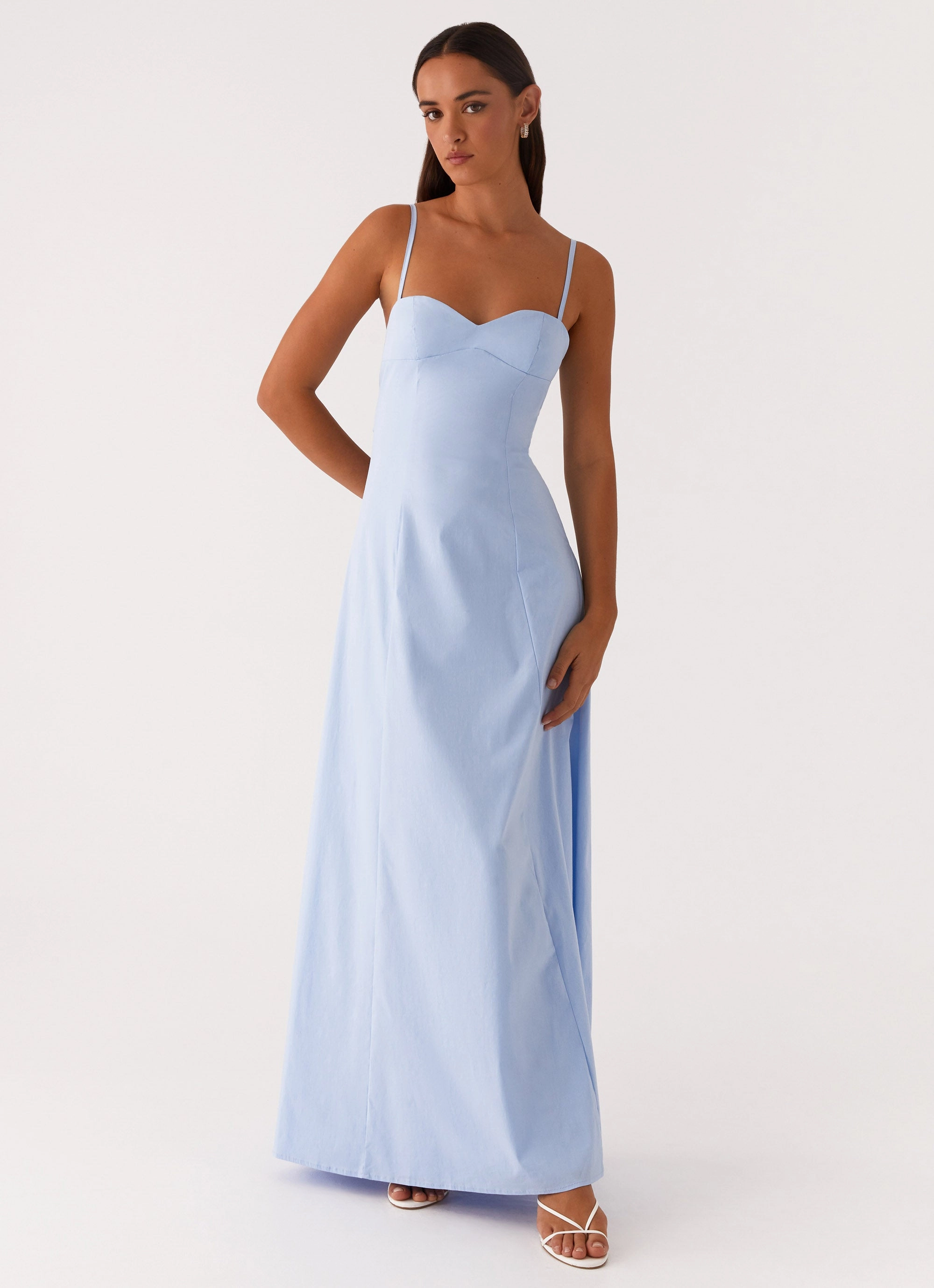 Clean Edge Comfy Detail Clear As Day Maxi Dress - Blue