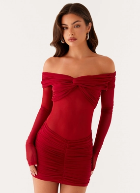 Jules Mini Dress - Raspberry Formal Choice Glamorous look