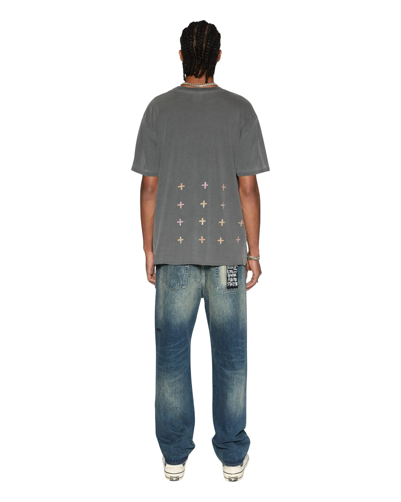 WORLD ORDER BIGGIE SS TEE CHARCOAL QuickDry Technology Biodegradable material