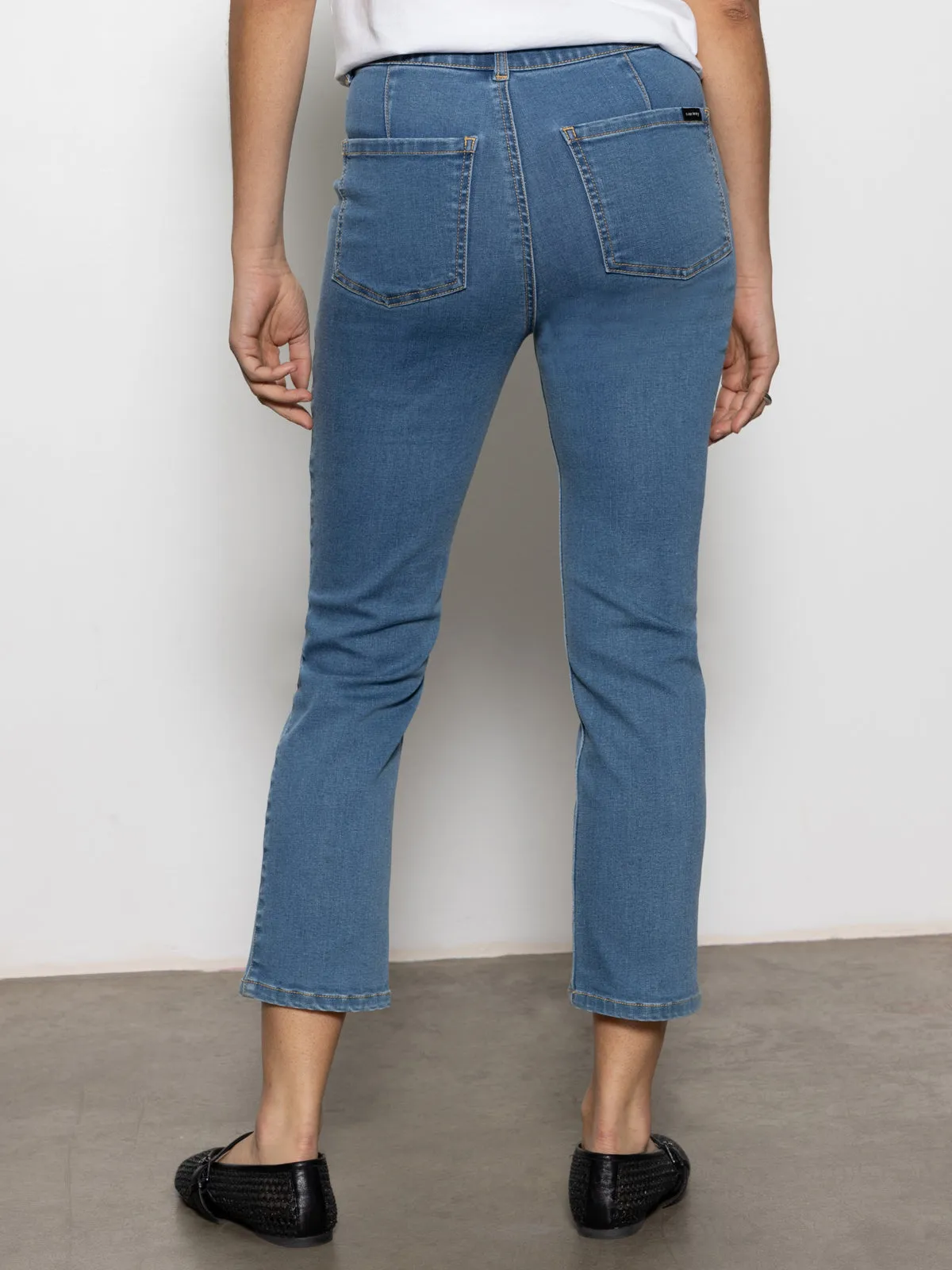 Sculpted Hayden Standard Rise Straight Crop Pants Best In Show AdjustableTabs Frayed hem