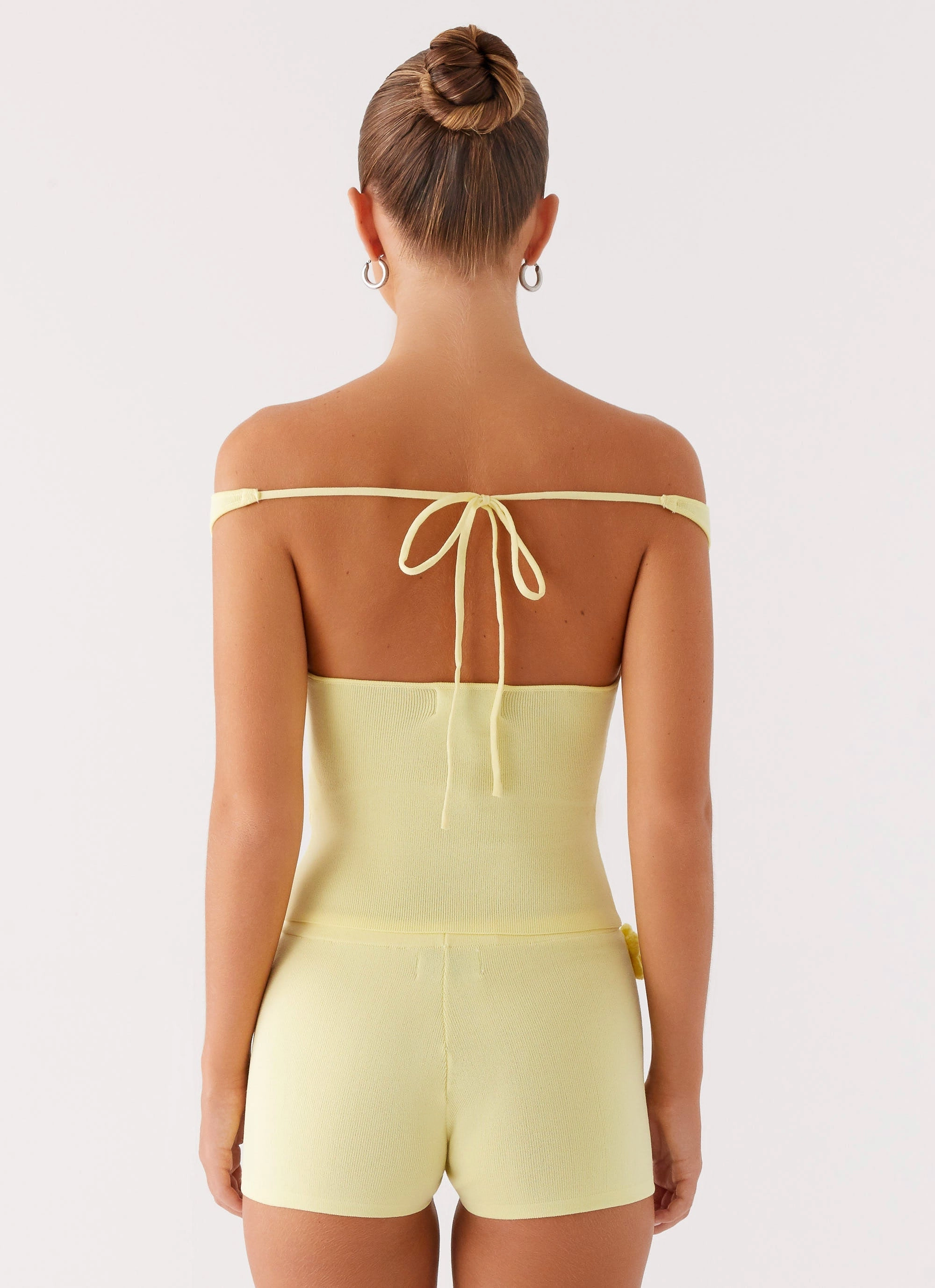 Aliah Knit Top - Yellow Warm Layer FlexibleCuffs