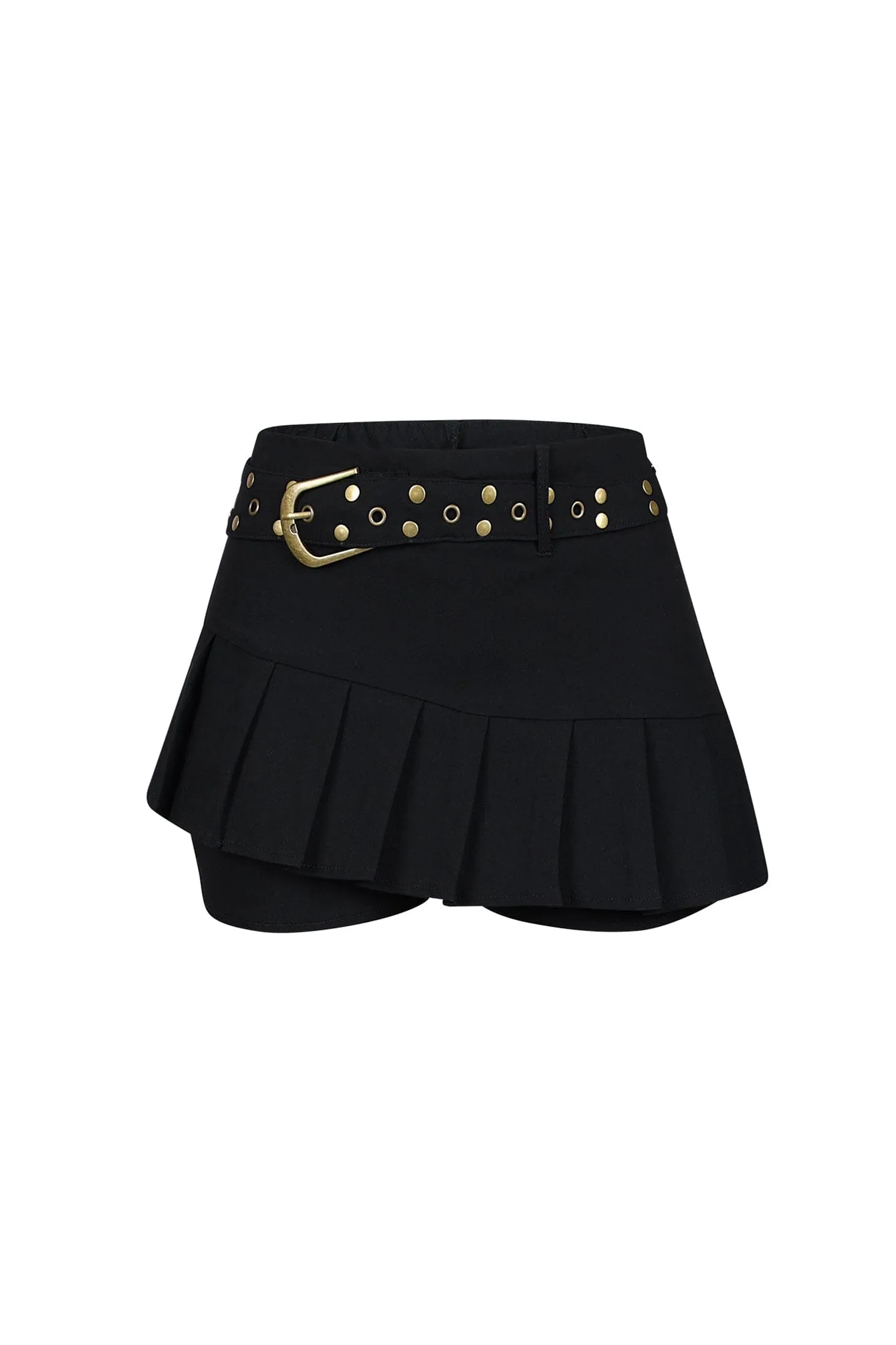 Stay Cool Double Needle Stitching Xandy Belted Micro Mini Skirt