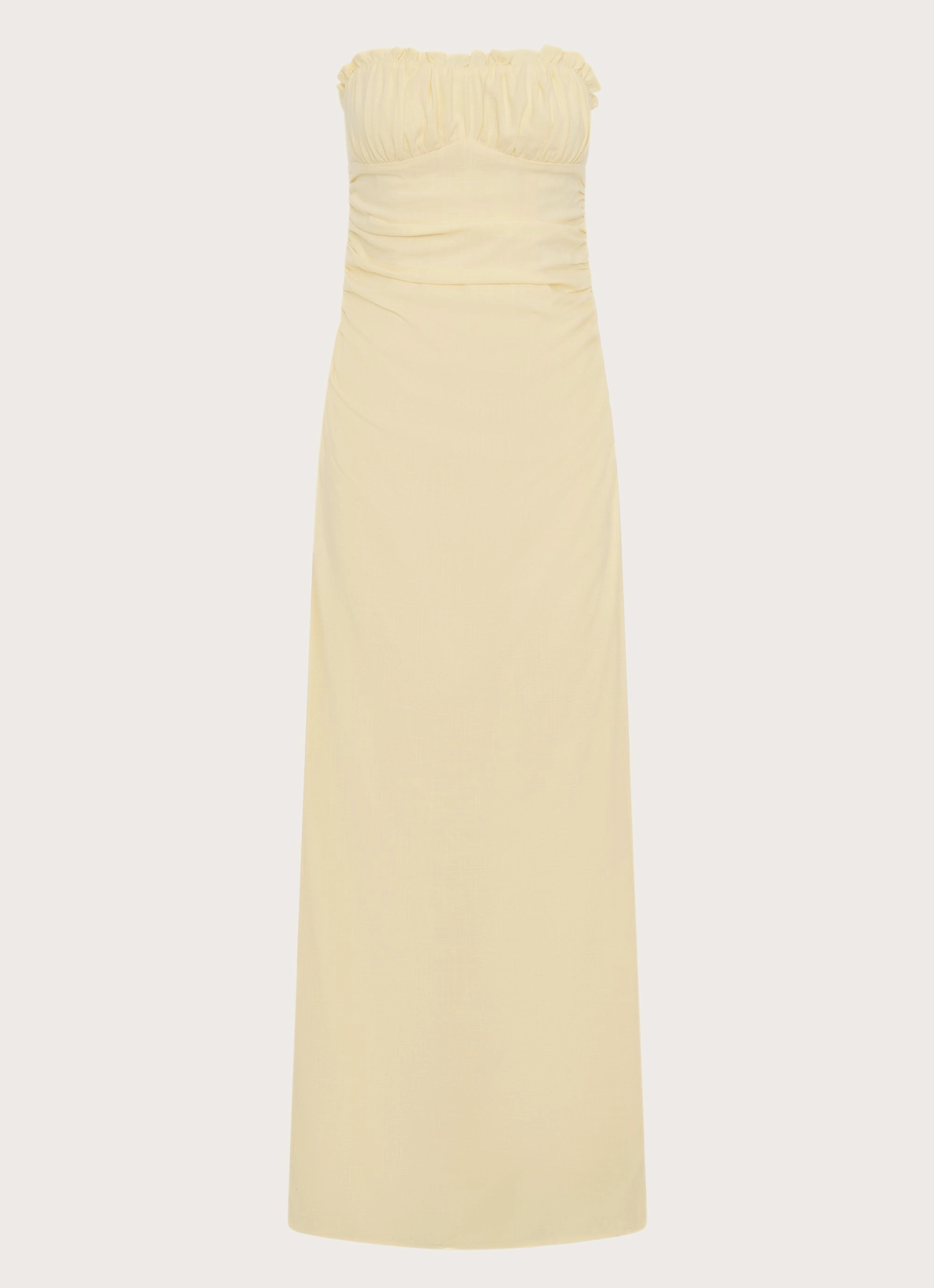All Look Xena Gathered Maxi Dress - Yellow