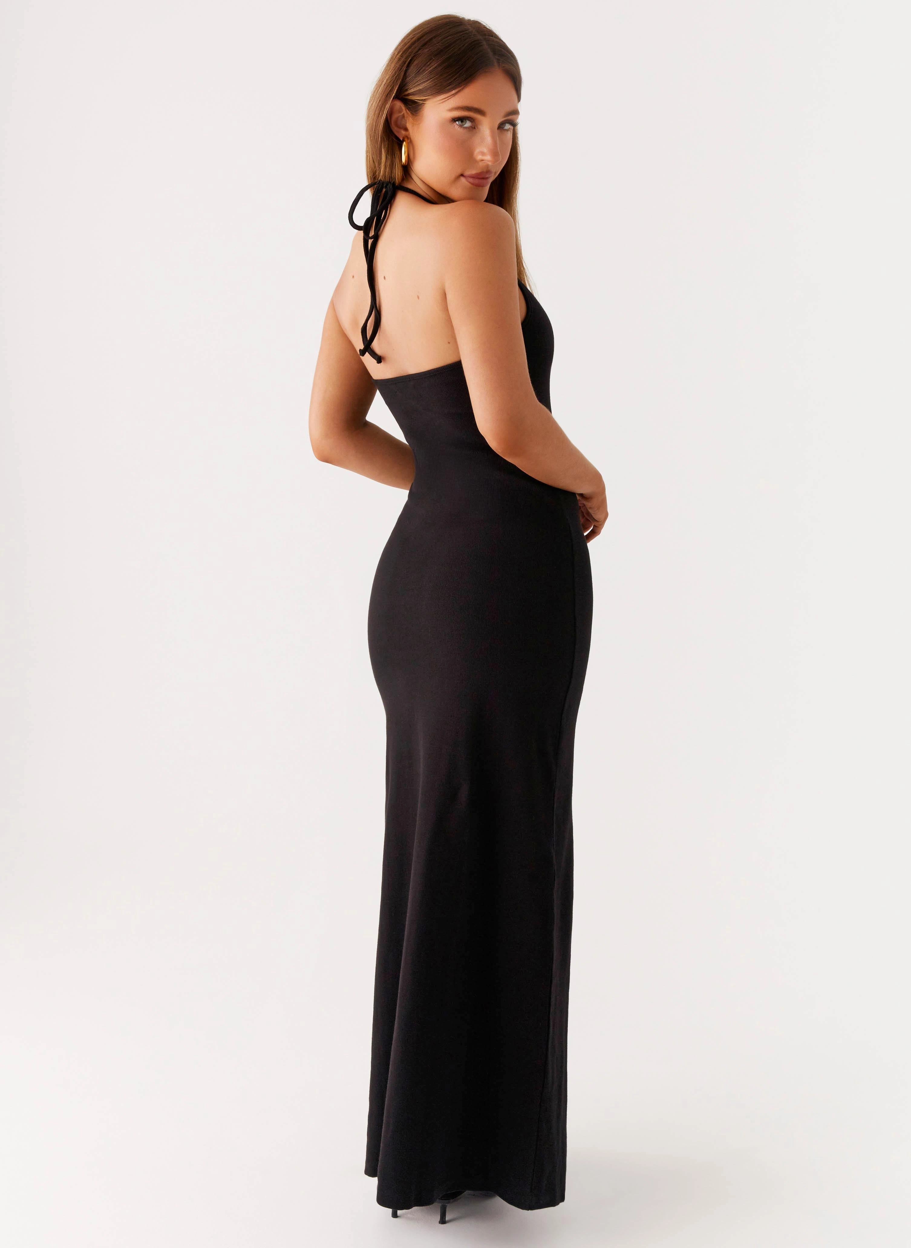 Clean Cut Yaselle Button Front Maxi Dress - Black