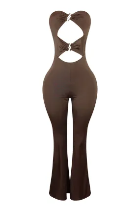 Seasonal Wear Your Last Chance Strapless Flare Jumpsuit