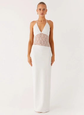 Enchant Lace Maxi Dress - Ivory Cool Comfort Relaxed-fit gown