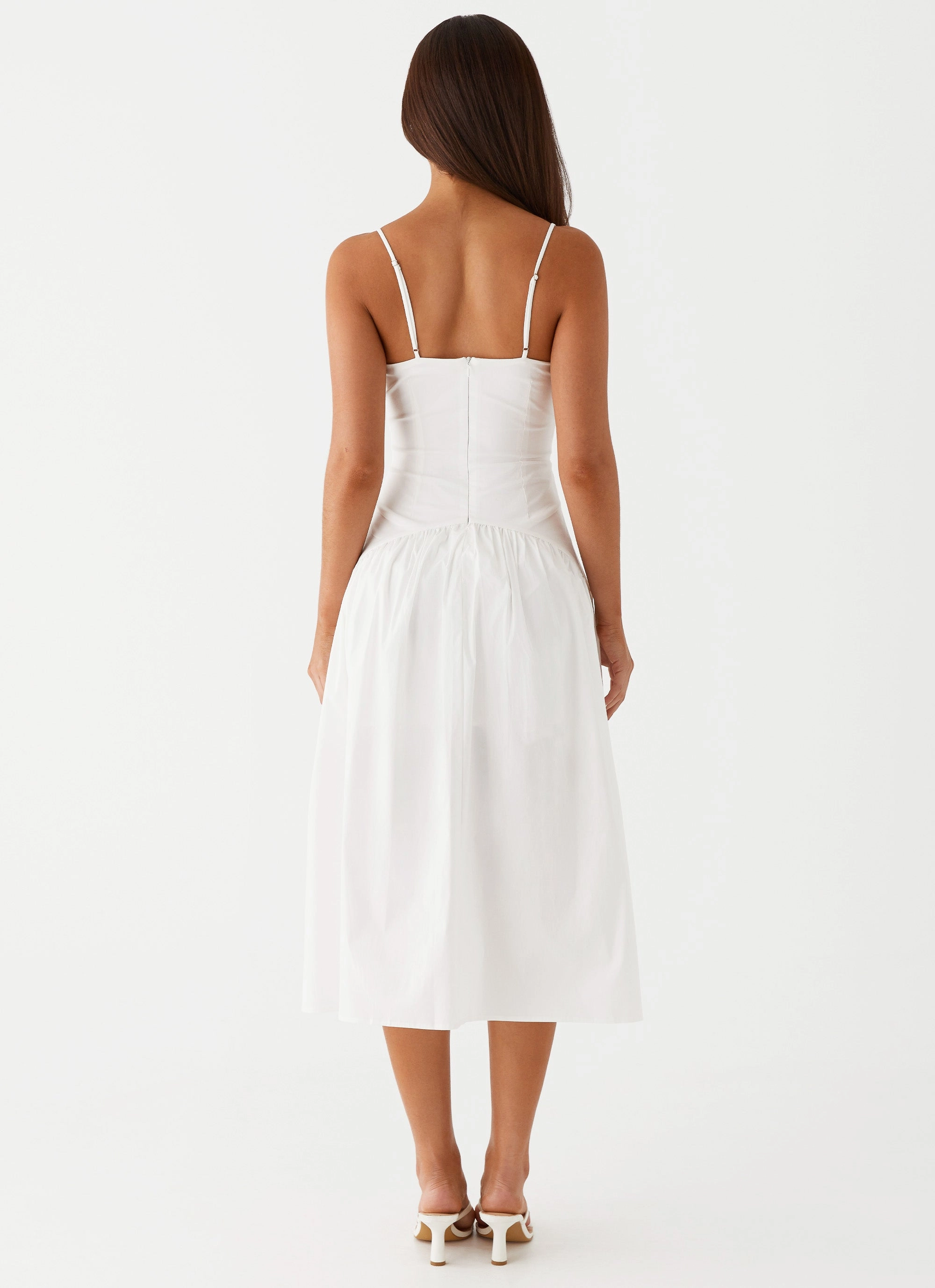 Polished Appearance Yvette Corset Midi Dress - White