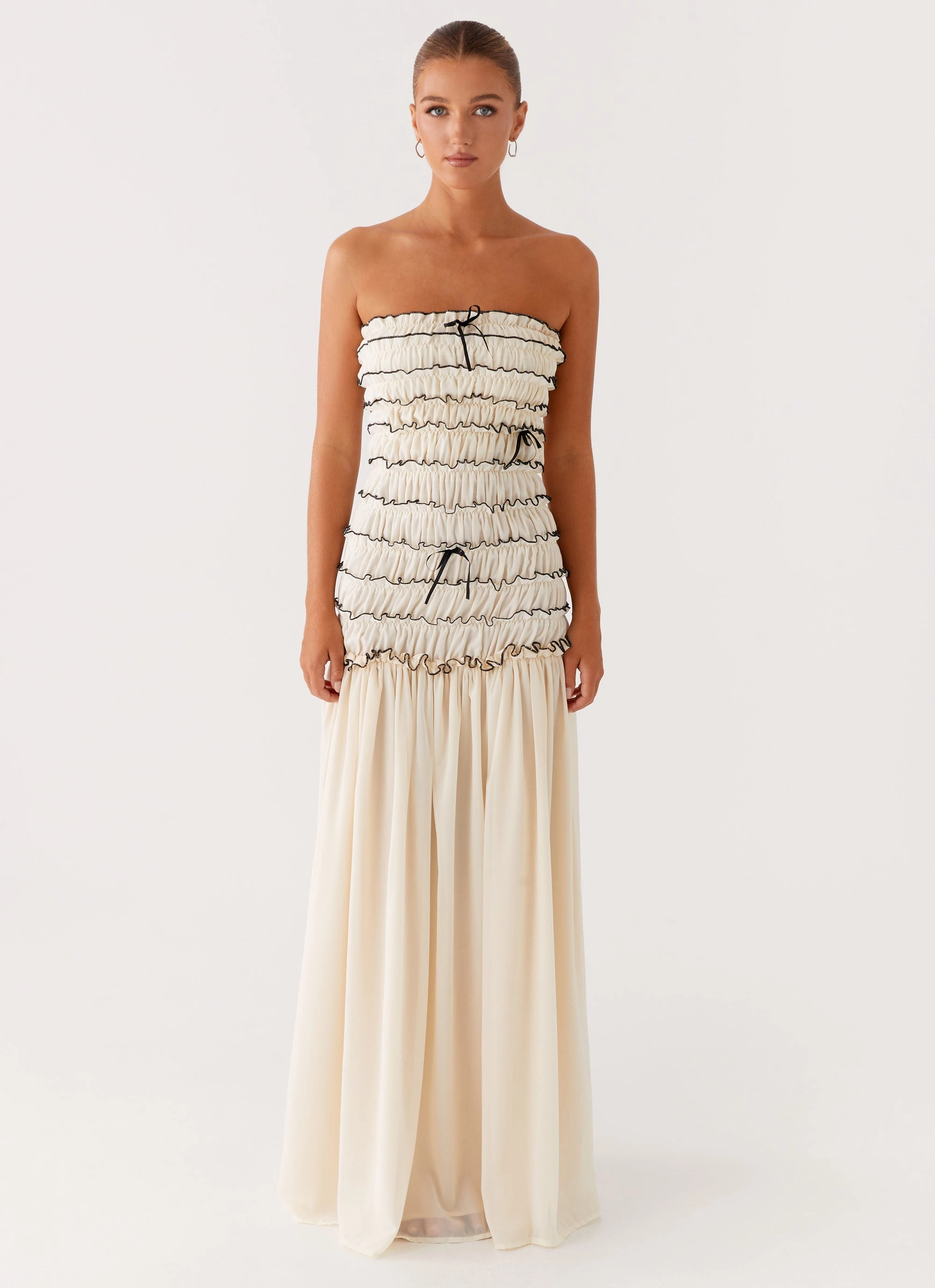 Skin Glow Zariah Maxi Dress - Ivory