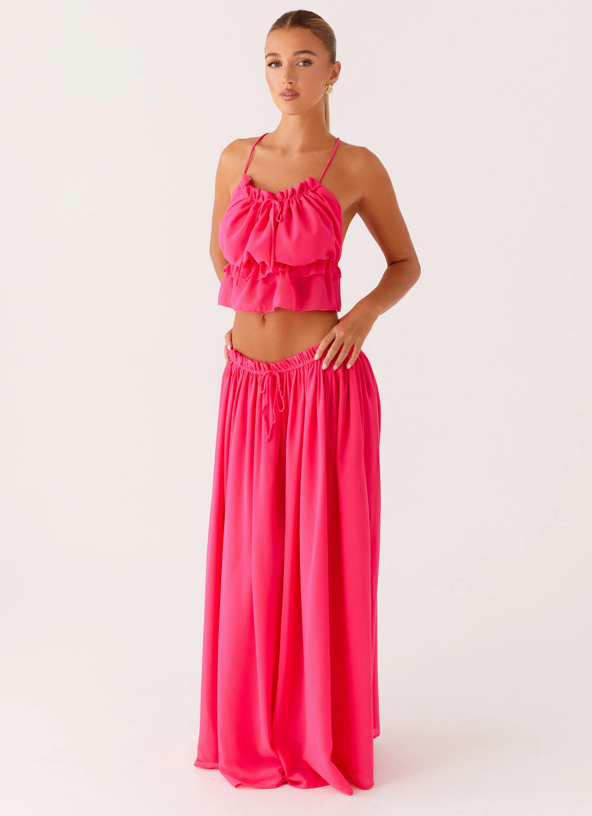 Easy Fashion Zaya Maxi Skirt - Fuchsia