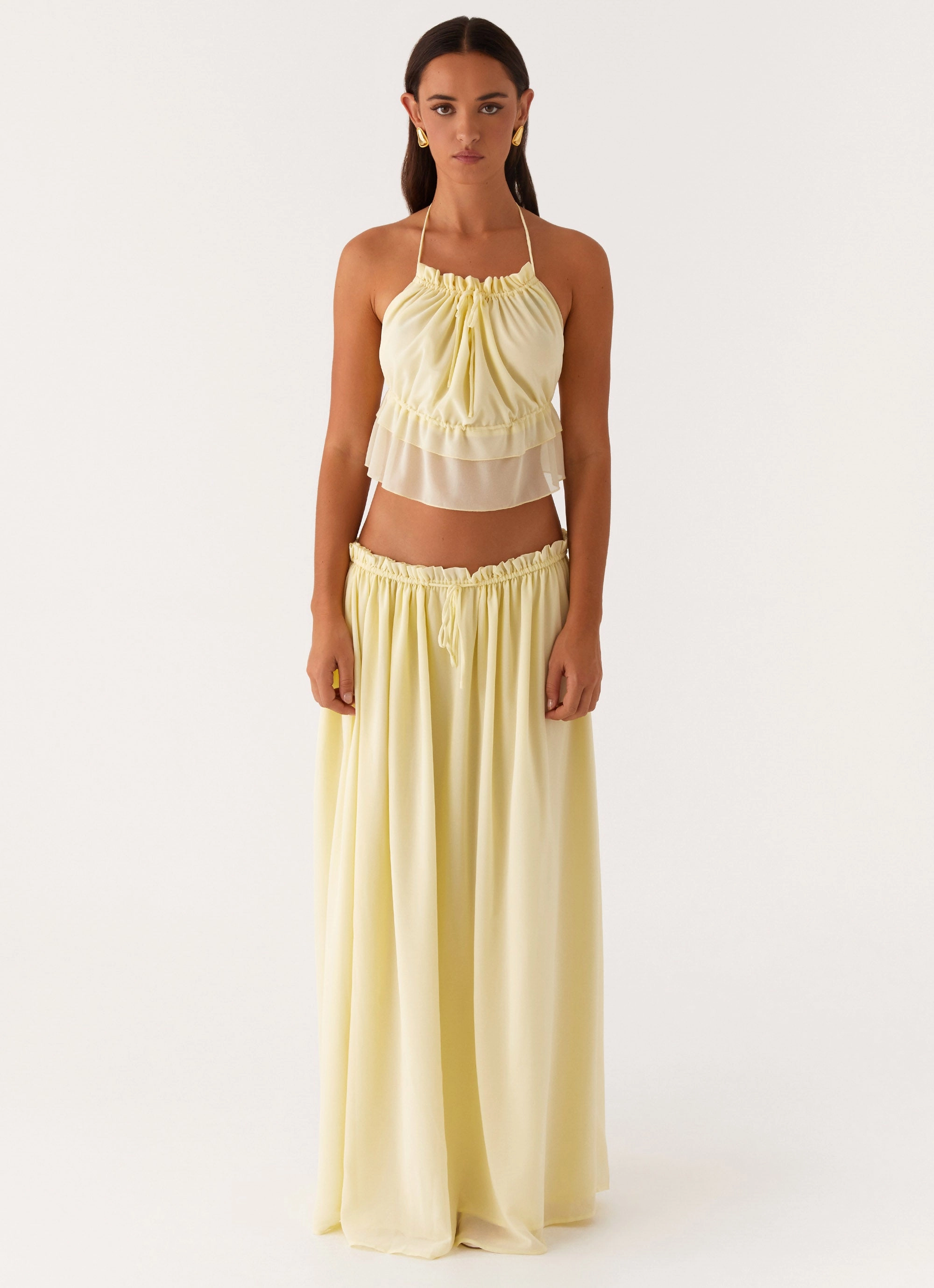 Fade Resistant Cloth Zaya Maxi Skirt - Yellow
