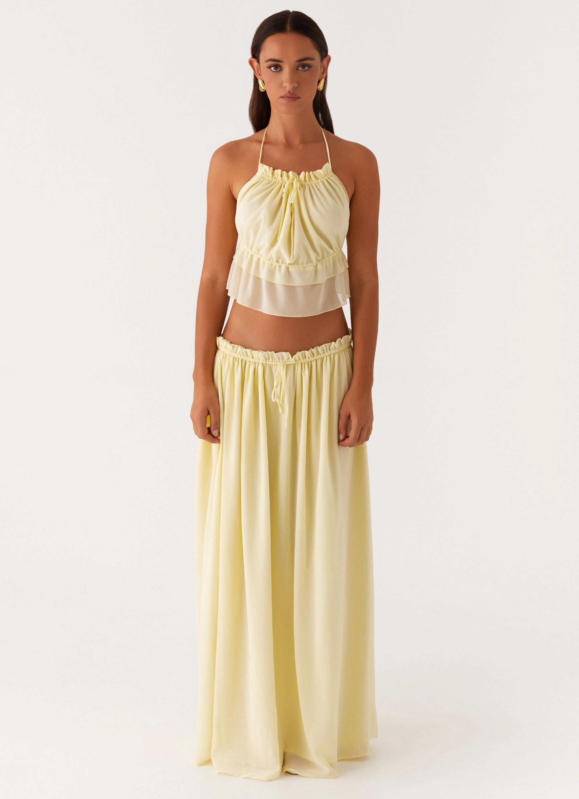 Simple Layers Style Fusion Zaya Maxi Skirt - Yellow