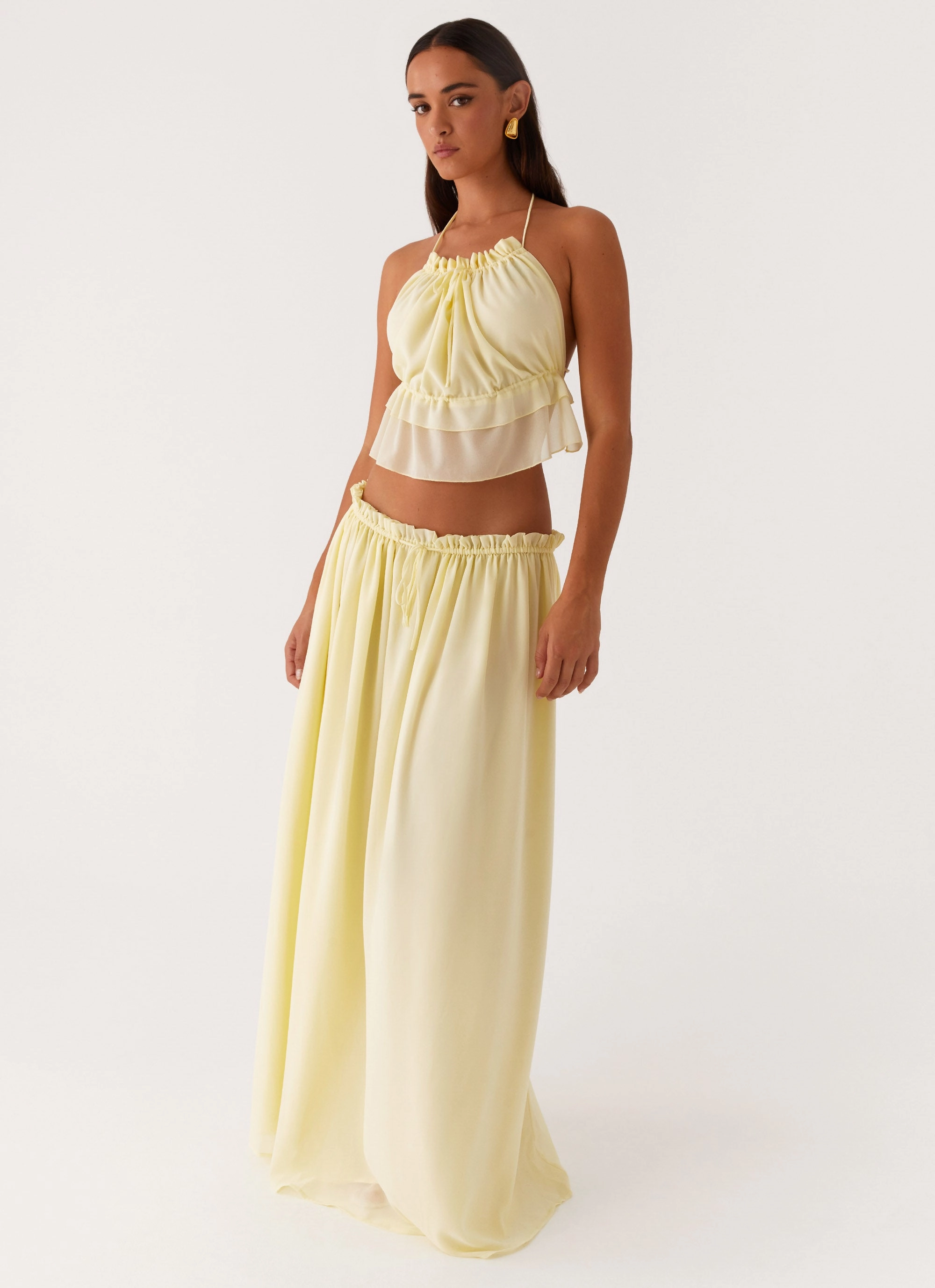 Zaya Maxi Skirt - Yellow quick dry
