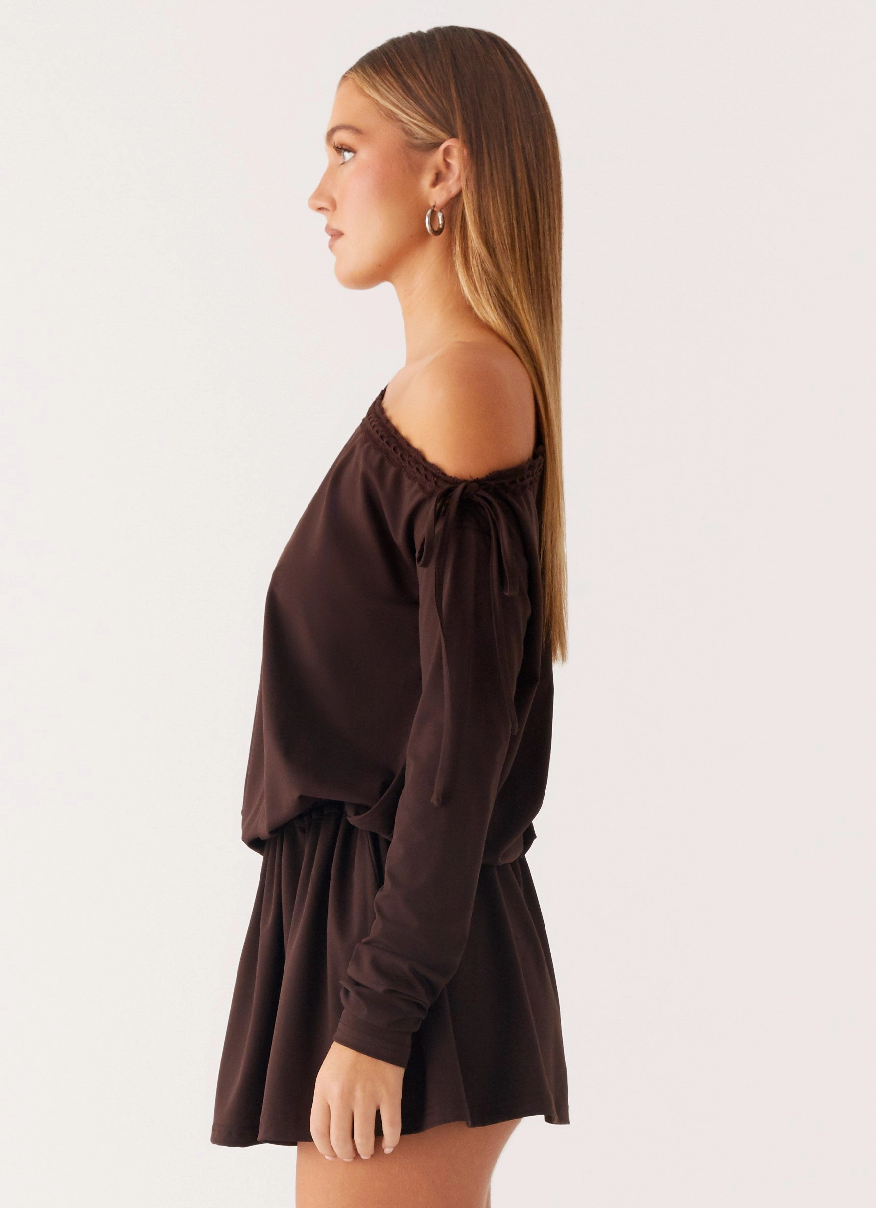 Chic Style Easy Lovely Zinnia Mini Dress - Chocolate