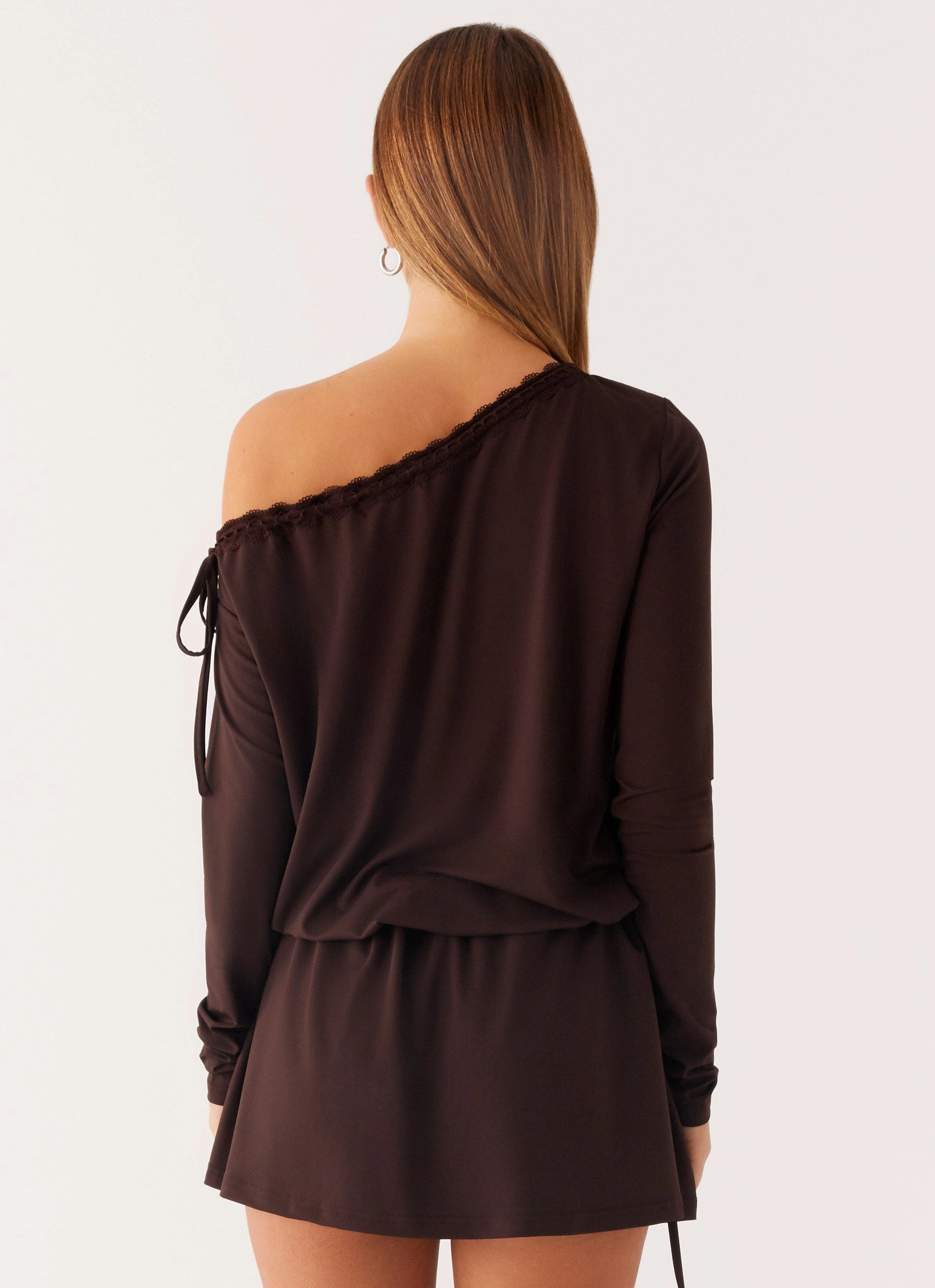 Smooth Shape Zinnia Mini Dress - Chocolate