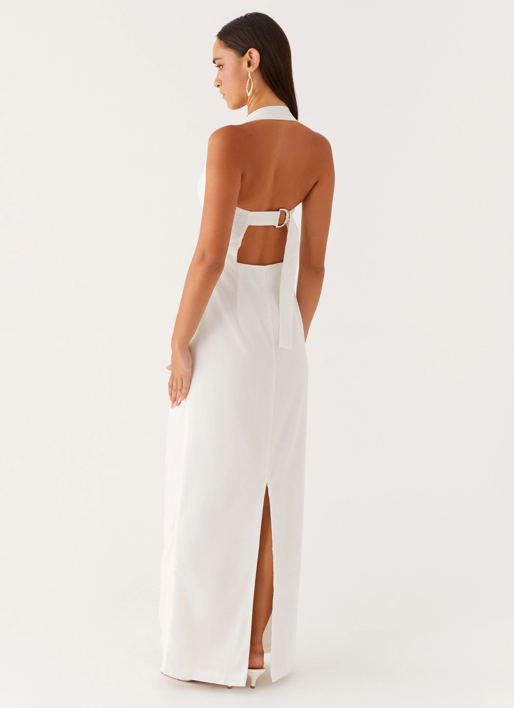 Rumour Has it Maxi Dress - White Gentle Drape