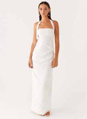 Rumour Has it Maxi Dress - White Elegant Wearable Cozy Look