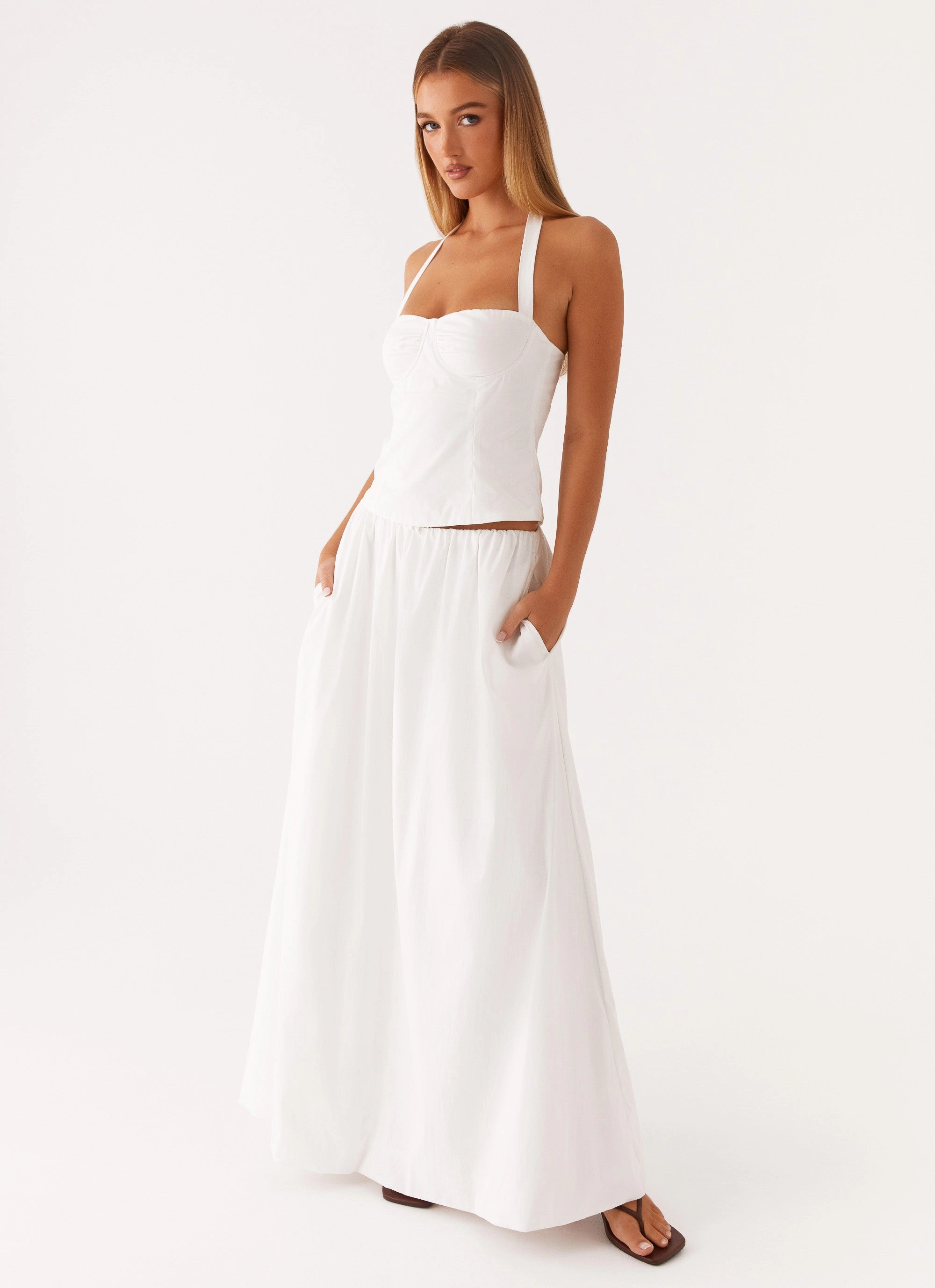 Contemporary Design Cheryl Maxi Skirt - White