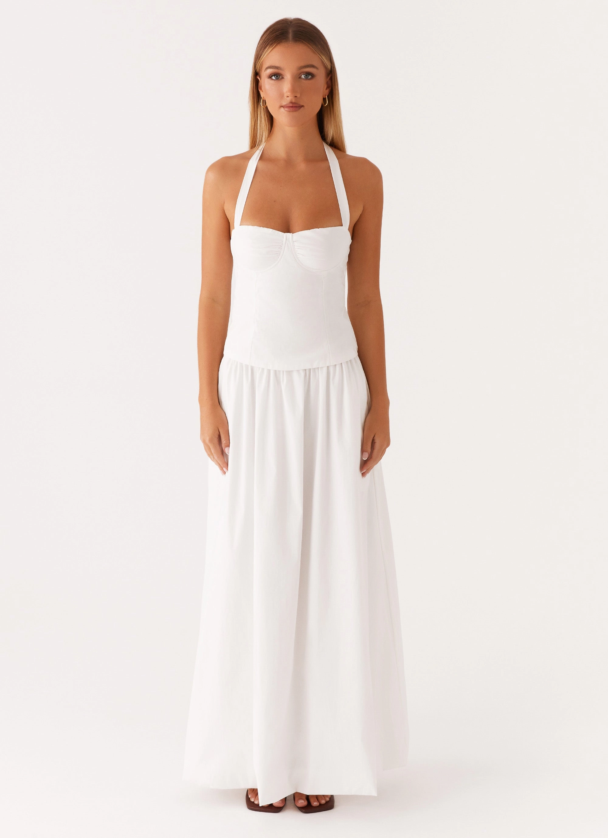 Cheryl Maxi Skirt - White Animal Print